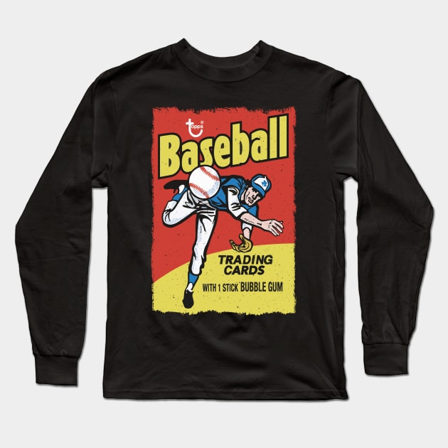 Baseball Trading Cards Long Sleeve T-Shirt by OniSide